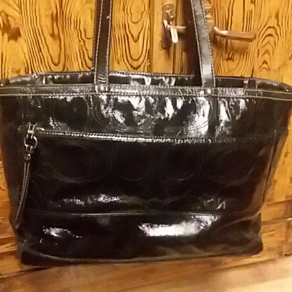 Black coach large monogram purse - Picture 4 of 6